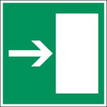 Piktogramm 375 - "Rettungsweg/Nr.ausgang links=Rettungsweg/Nr.ausgang rechts"